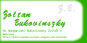 zoltan bukovinszky business card